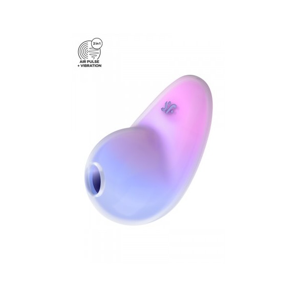 Stimulateur Pixie Dust air pulsé et vibrations Satisfyer - rose et violet