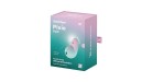 Stimulateur Pixie Dust air pulsé et vibrations Satisfyer - rose et menthe