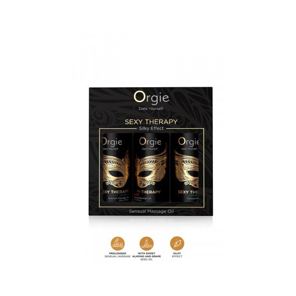 Coffret 3 huiles de massage sensuel Sexy Therapy Collection