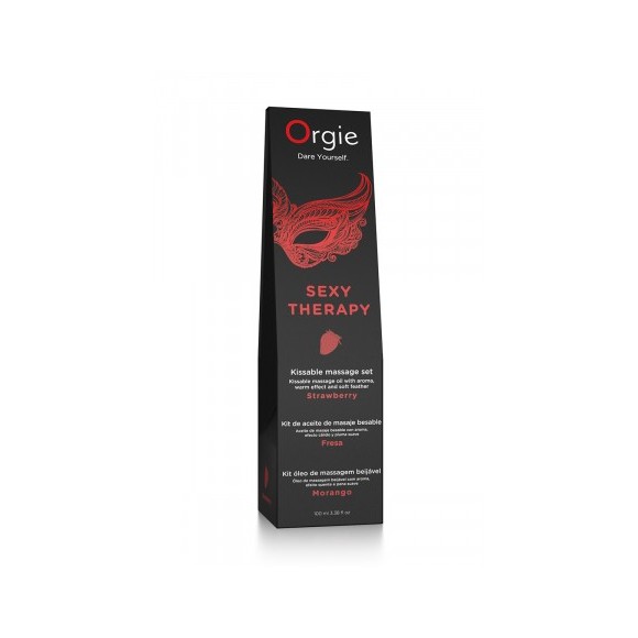 Huile de massage embrassable Sexy Therapy fraise