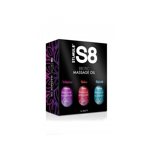 Coffret huiles de massage S8 3x50ml