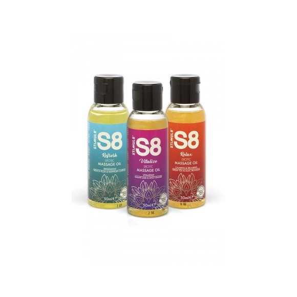 Coffret huiles de massage S8 3x50ml