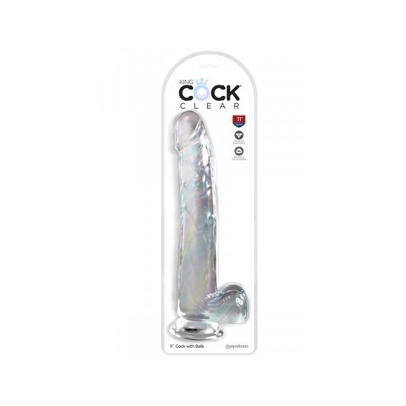 Gode XXL  30,5 x 5,1 cm Clear - King Cock