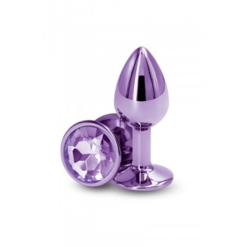 Plug bijou aluminium chromé violet