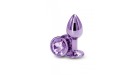 Plug bijou aluminium chromé violet