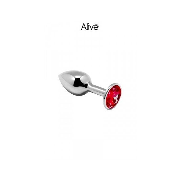 Plug métal bijou rouge - Alive