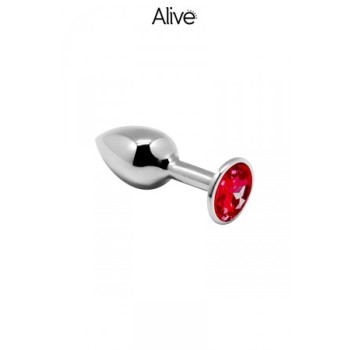 Plug métal bijou rouge - Alive