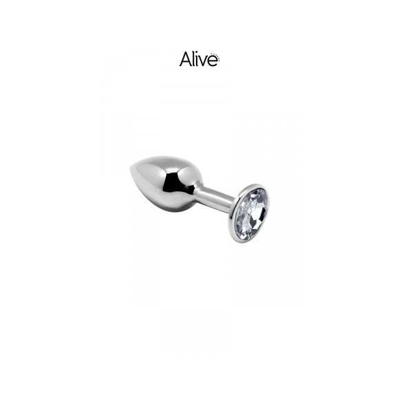 Plug métal bijou transparent - Alive