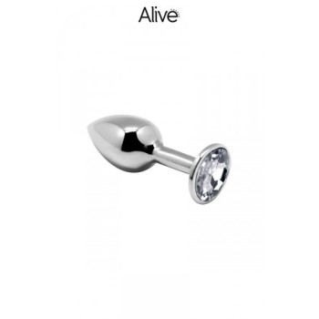 Plug métal bijou transparent - Alive