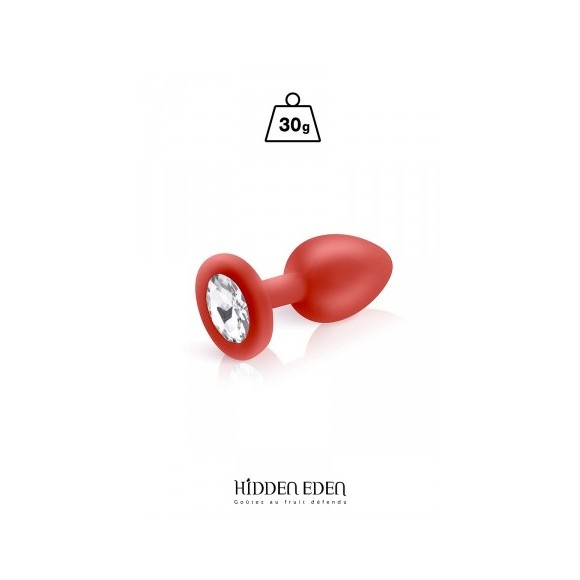 Plug bijou silicone rouge - Hidden Eden