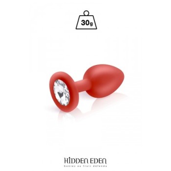 Plug bijou silicone rouge - Hidden Eden