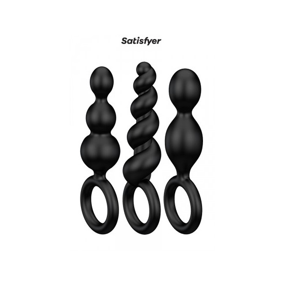 Set de 3 plugs noirs Booty Call - Satisfyer