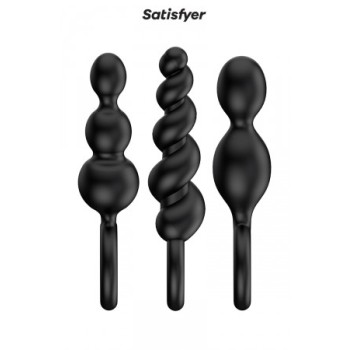 Set de 3 plugs noirs Booty Call - Satisfyer