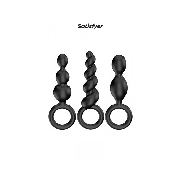 Set de 3 plugs noirs Booty Call - Satisfyer