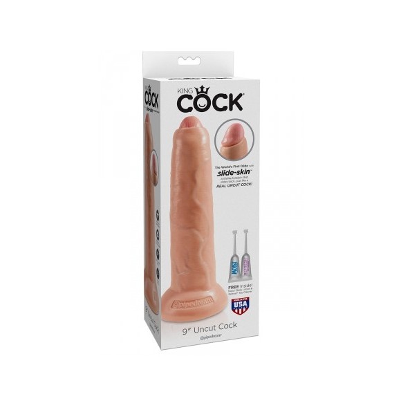 Gode 23,5 cm avec prépuce - King Cock