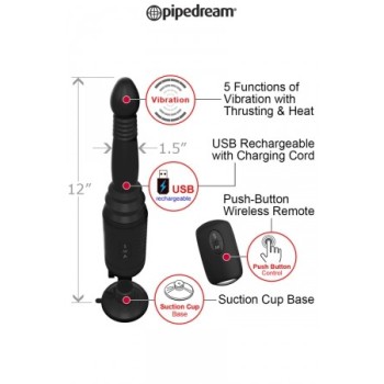 Plug anal va-et-vient télécommandé Vibrating Ass Thruster