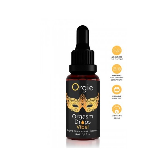 Gel d'excitation du Clitoris Orgasm Drops Vibe 15ml