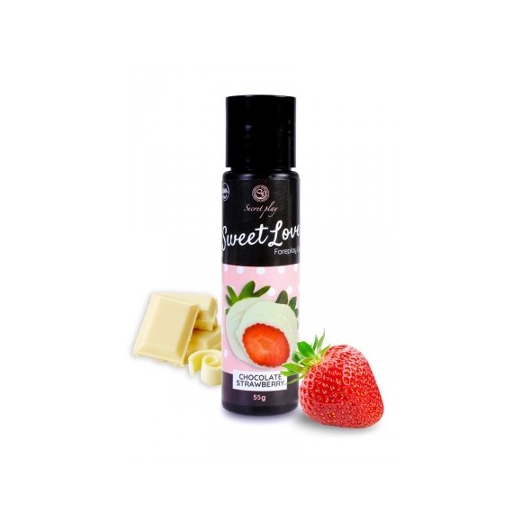 Lubrifiant comestible fraise & chocolat blanc - 60ml