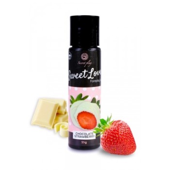 Lubrifiant comestible fraise & chocolat blanc - 60ml