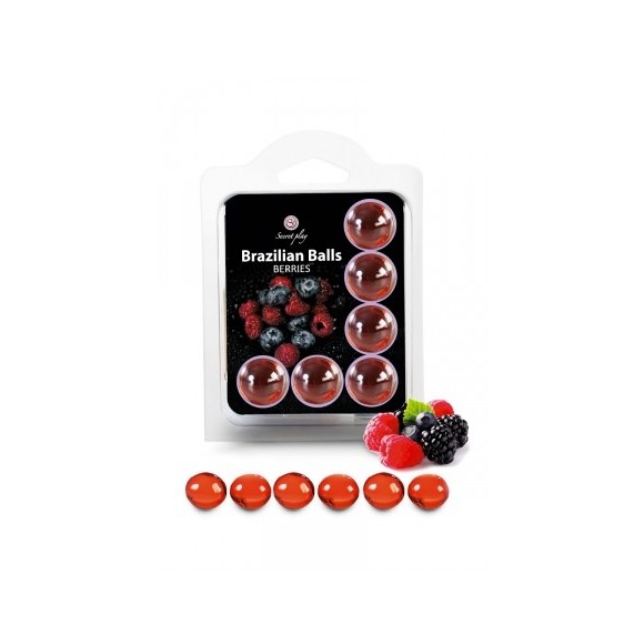 6 Brazilian Balls - baies rouges