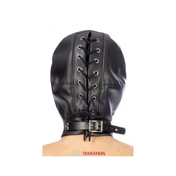 Cagoule BDSM fermée simili cuir - Fetish Tentation