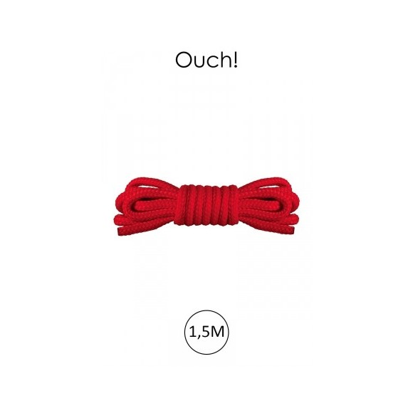 Mini corde de bondage 1,5m rouge - Ouch