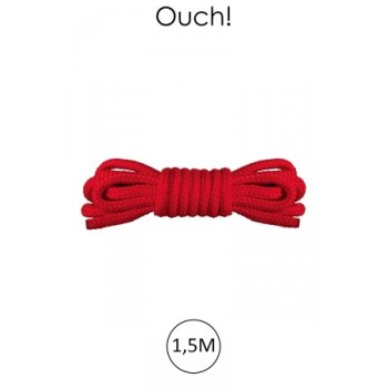 Mini corde de bondage 1,5m rouge - Ouch