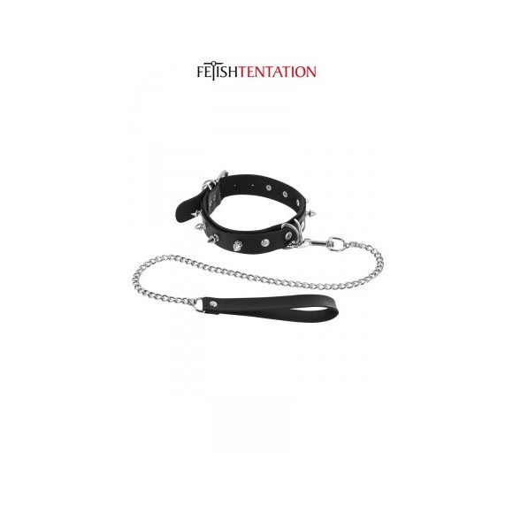 Collier à pointes & laisse - Fetish Tentation