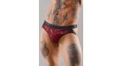 Jockstrap en tulle zébré - Regnes - Rouge