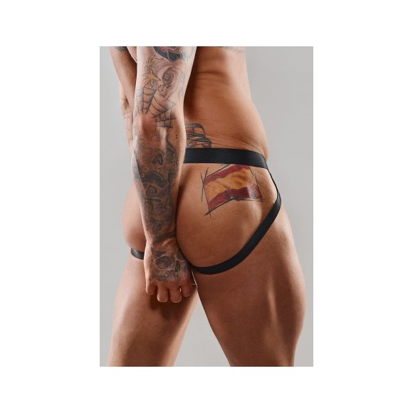 Jockstrap en tulle zébré - Regnes - Rouge