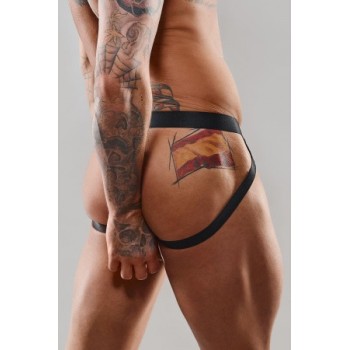 Jockstrap en tulle zébré - Regnes - Rouge