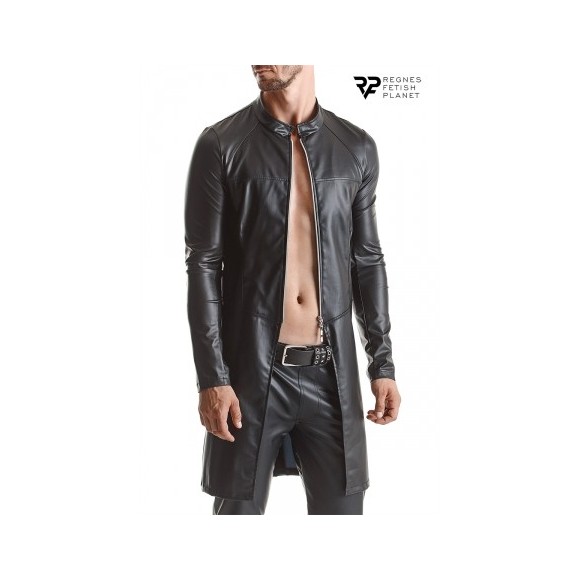 Manteau wetlook Mario - Regnes - Noir