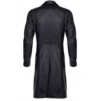 Manteau long wetlook Sergio - Regnes - Noir