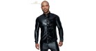 Chemise wetlook et vinyle H064 - Medium - Noir