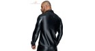 Chemise wetlook et vinyle H064 - Medium - Noir