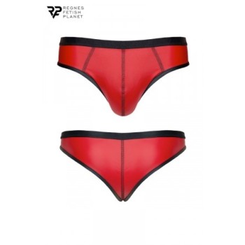 Slip rouge wetlook - Regnes - Rouge