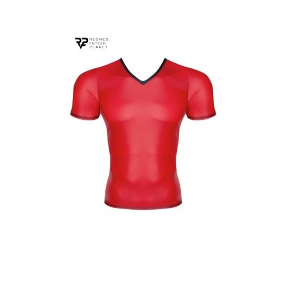 T-shirt wetlook rouge - Regnes - Rouge