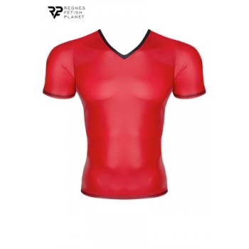 T-shirt wetlook rouge - Regnes - Rouge