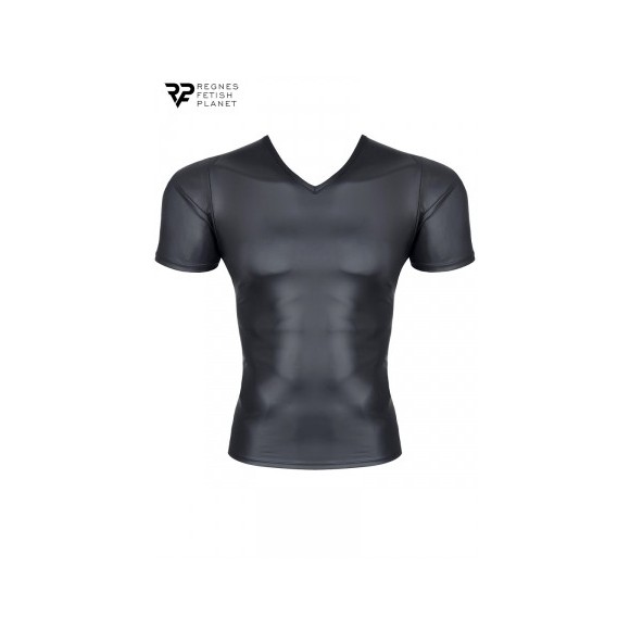 T-shirt wetlook noir - Regnes - XXL - Noir